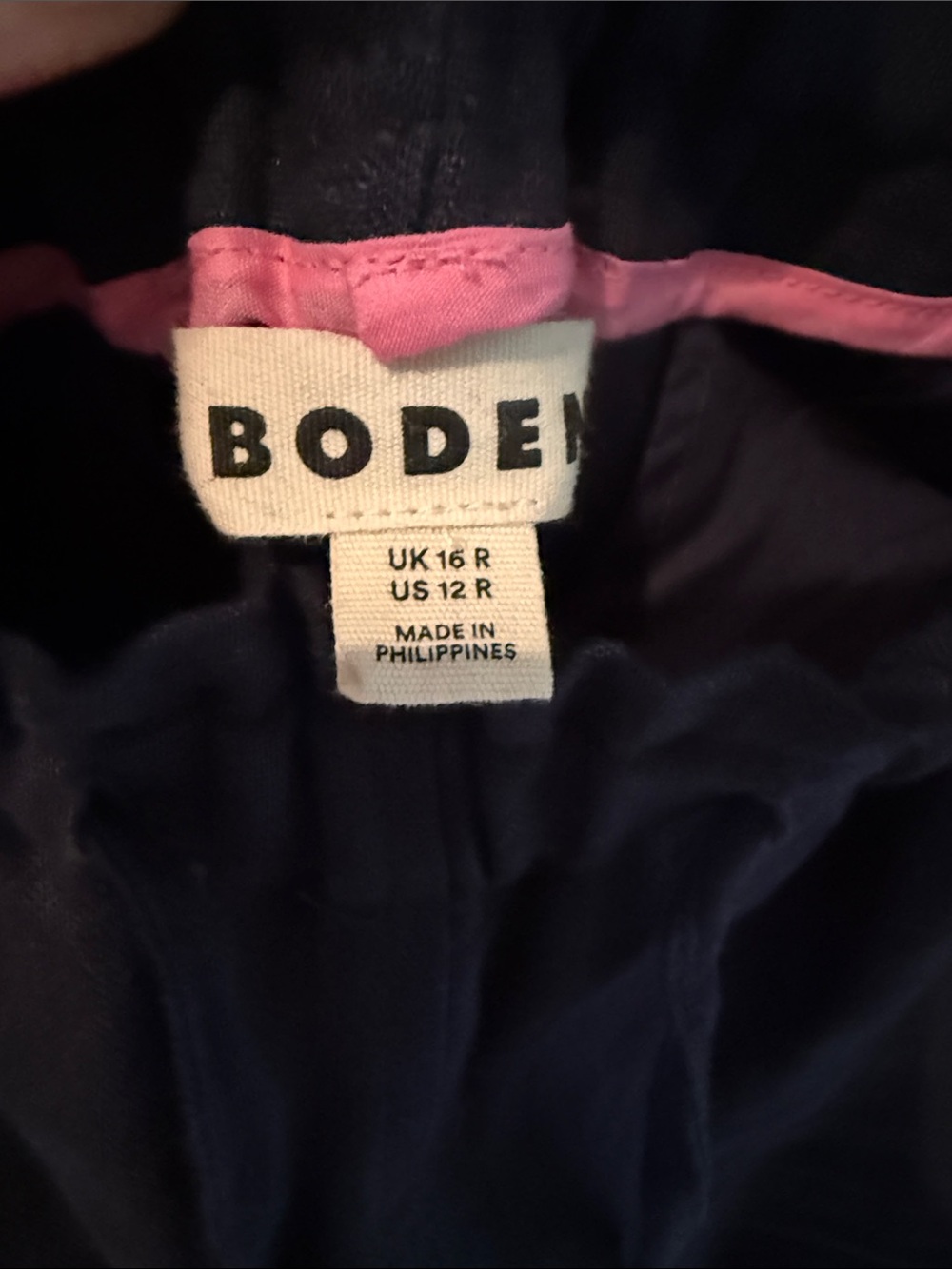 Boden Navy Wide-Leg Drawstring Linen-Blend Pants - Picture 5 of 10